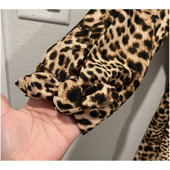 CALVIN KLEIN Cheetah Shirtdress Midi Dress - Picture 4 of 5